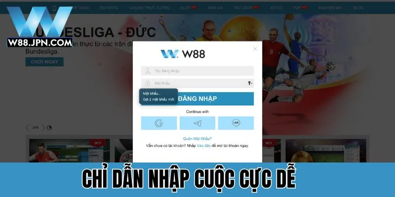 Chỉ dẫn nhập cuộc kèo Handicap W88 cực dễ 